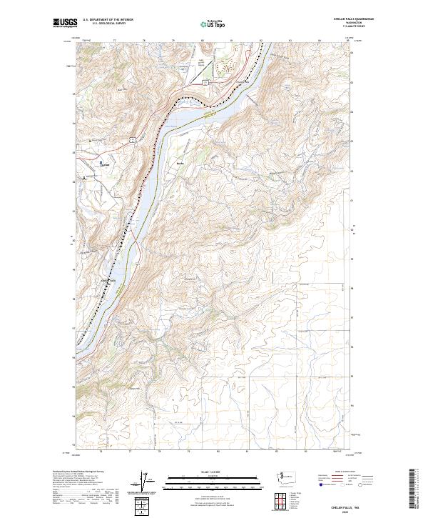 US Topo 7.5-minute map for Chelan Falls WA