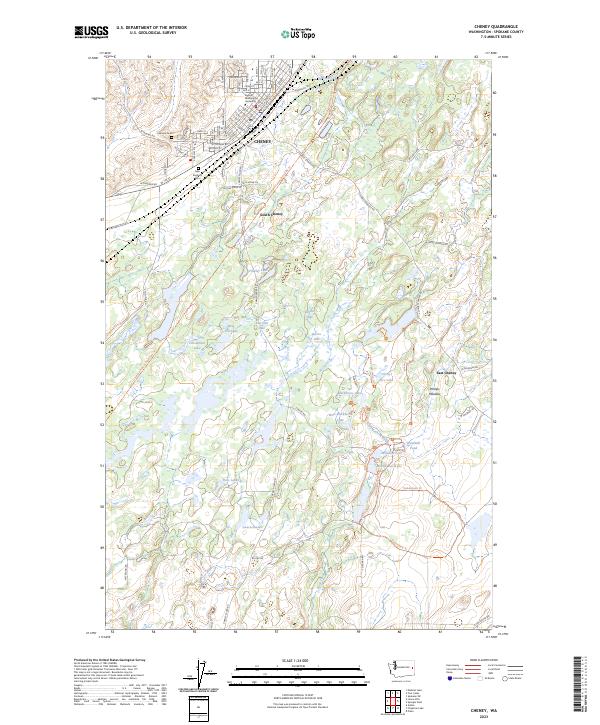 US Topo 7.5-minute map for Cheney WA