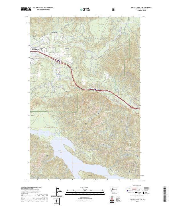 US Topo 7.5-minute map for Chester Morse Lake WA