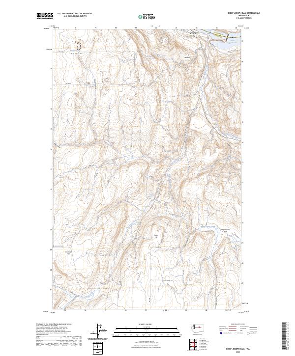 US Topo 7.5-minute map for Chief Joseph Dam WA