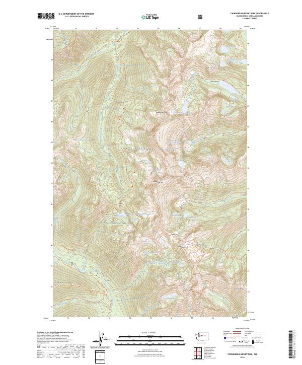 US Topo 7.5-minute map for Chiwaukum Mountains WA