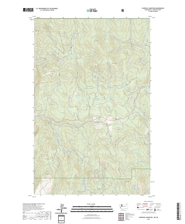 US Topo 7.5-minute map for Churchill Mountain WABC