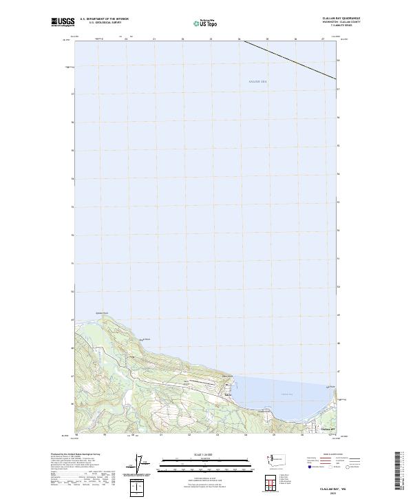 US Topo 7.5-minute map for Clallam Bay WA