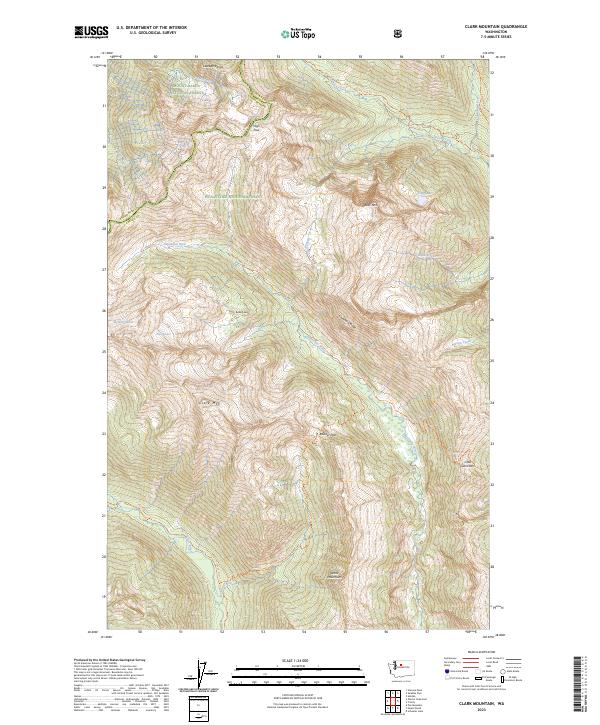 US Topo 7.5-minute map for Clark Mountain WA