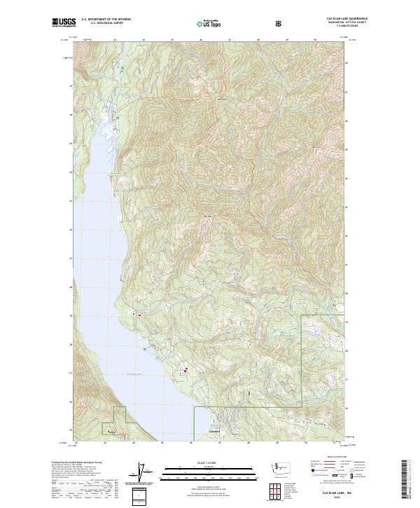 US Topo 7.5-minute map for Cle Elum Lake WA