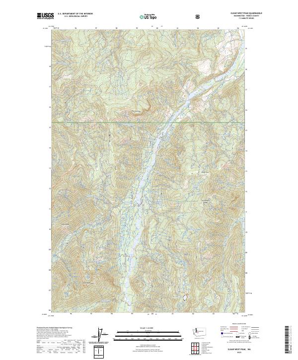 US Topo 7.5-minute map for Clear West Peak WA