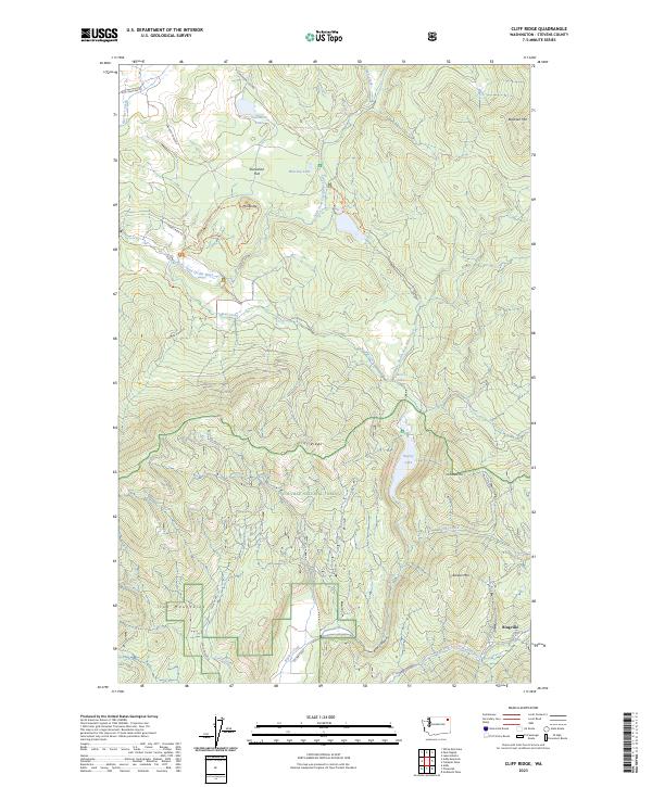 US Topo 7.5-minute map for Cliff Ridge WA