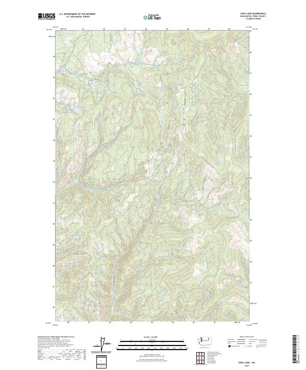 US Topo 7.5-minute map for Cody Lake WA