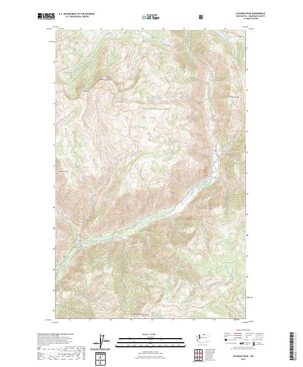 US Topo 7.5-minute map for Coleman Peak WA