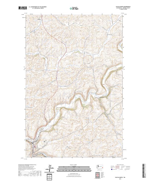 US Topo 7.5-minute map for Colfax North WA