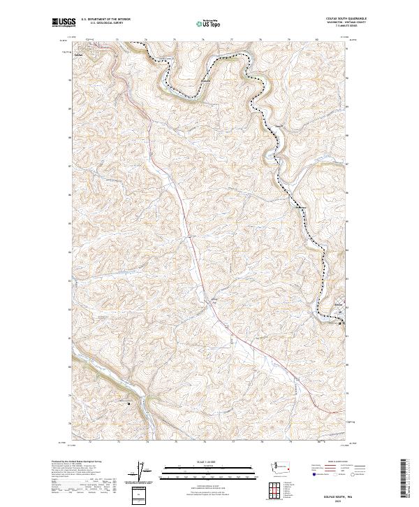 US Topo 7.5-minute map for Colfax South WA