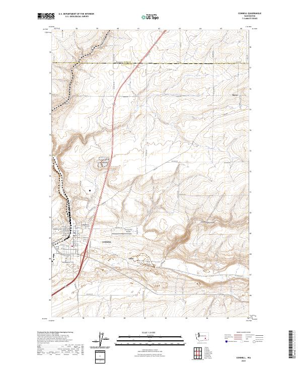 US Topo 7.5-minute map for Connell WA