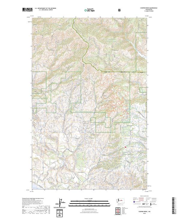 US Topo 7.5-minute map for Cooper Ridge WA