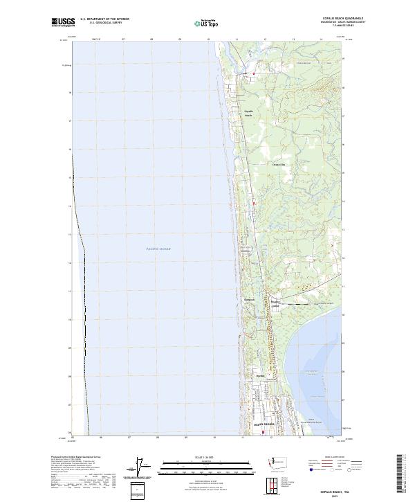 US Topo 7.5-minute map for Copalis Beach WA