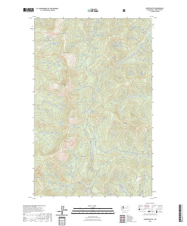 US Topo 7.5-minute map for Copper Butte WA