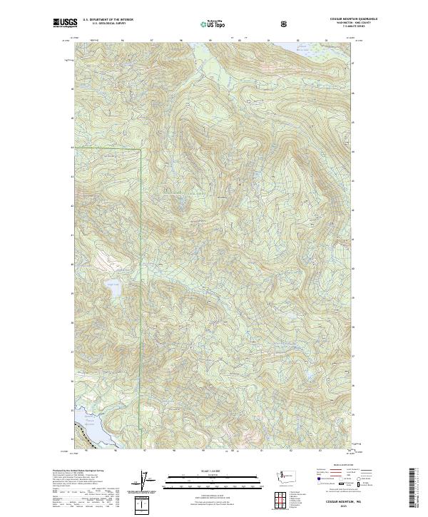 US Topo 7.5-minute map for Cougar Mountain WA