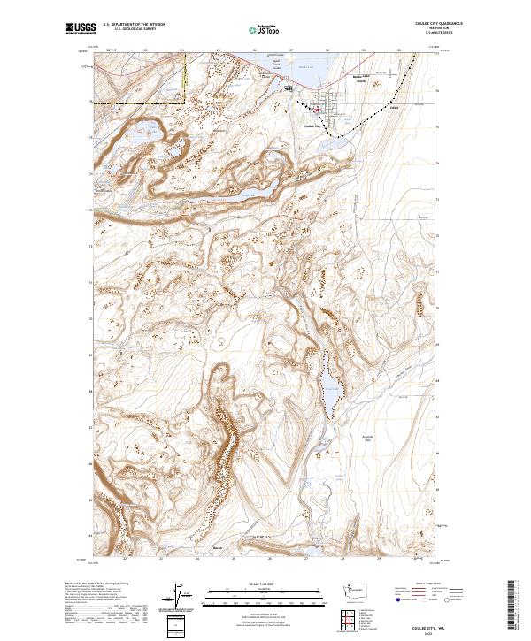 US Topo 7.5-minute map for Coulee City WA