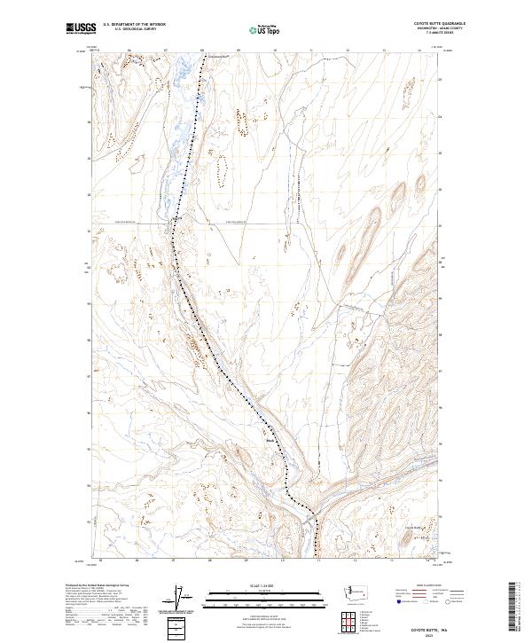 US Topo 7.5-minute map for Coyote Butte WA