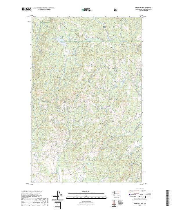 US Topo 7.5-minute map for Crawfish Lake WA