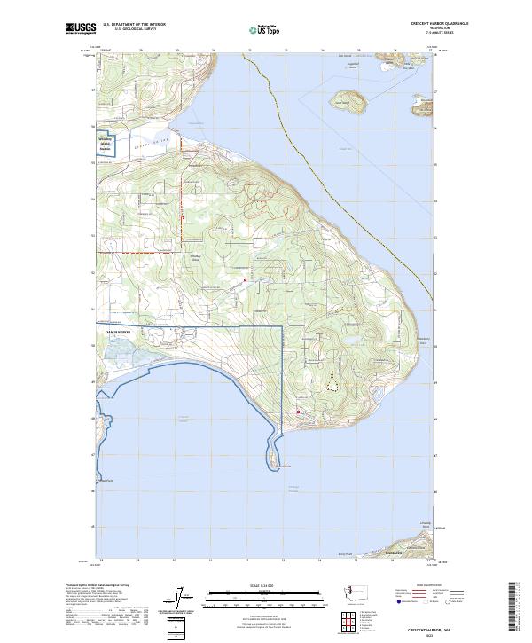 US Topo 7.5-minute map for Crescent Harbor WA