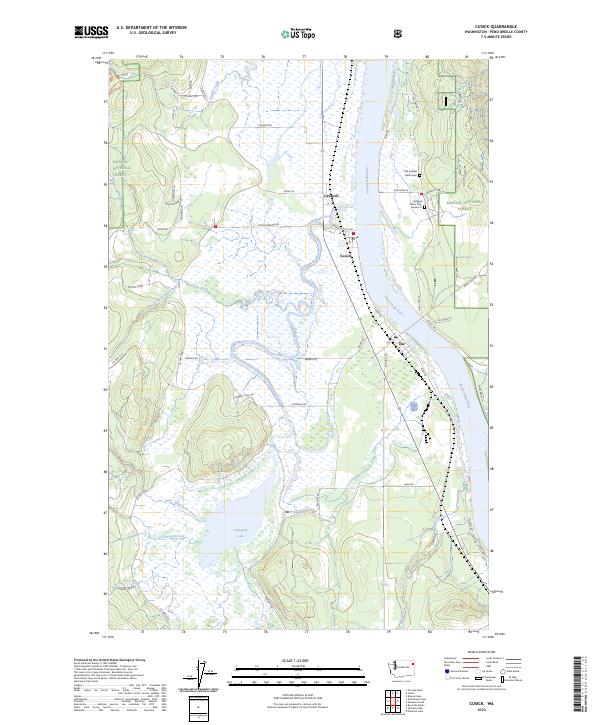 US Topo 7.5-minute map for Cusick WA