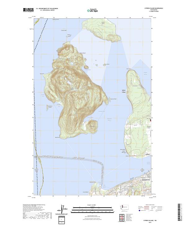 US Topo 7.5-minute map for Cypress Island WA