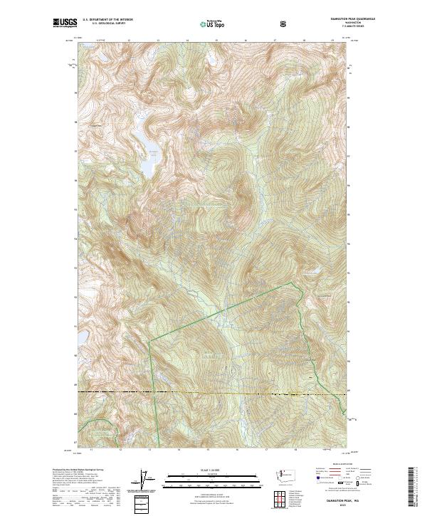 US Topo 7.5-minute map for Damnation Peak WA