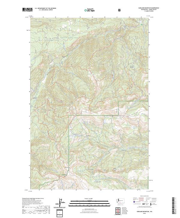 US Topo 7.5-minute map for Darland Mountain WA