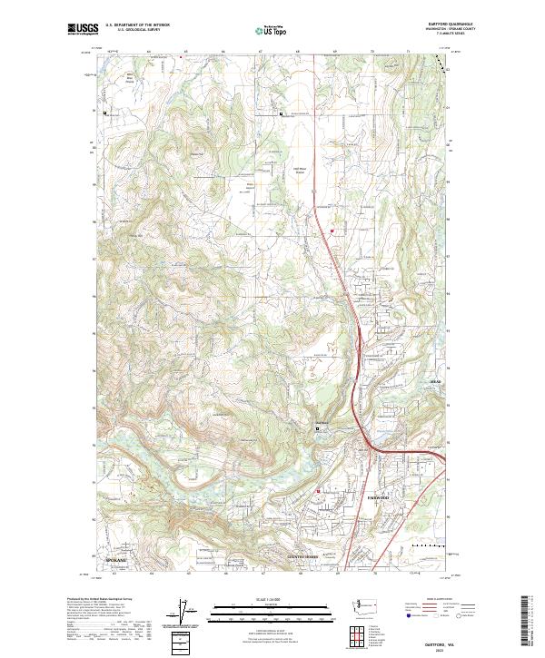 US Topo 7.5-minute map for Dartford WA