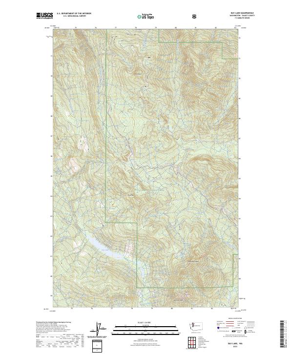 US Topo 7.5-minute map for Day Lake WA