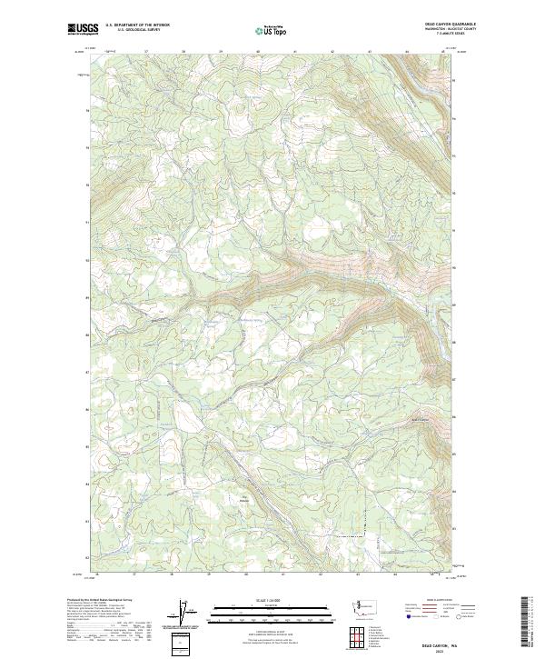 US Topo 7.5-minute map for Dead Canyon WA