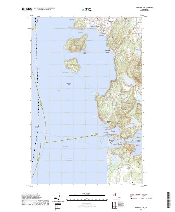 US Topo 7.5-minute map for Deception Pass WA