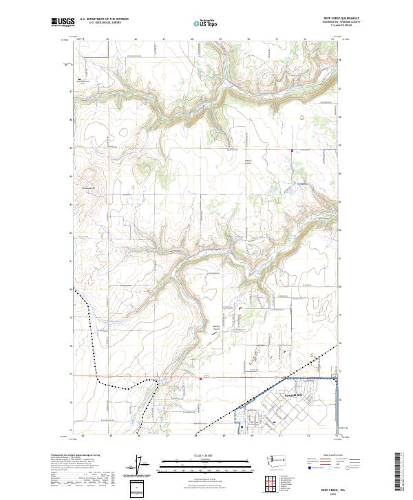 US Topo 7.5-minute map for Deep Creek WA