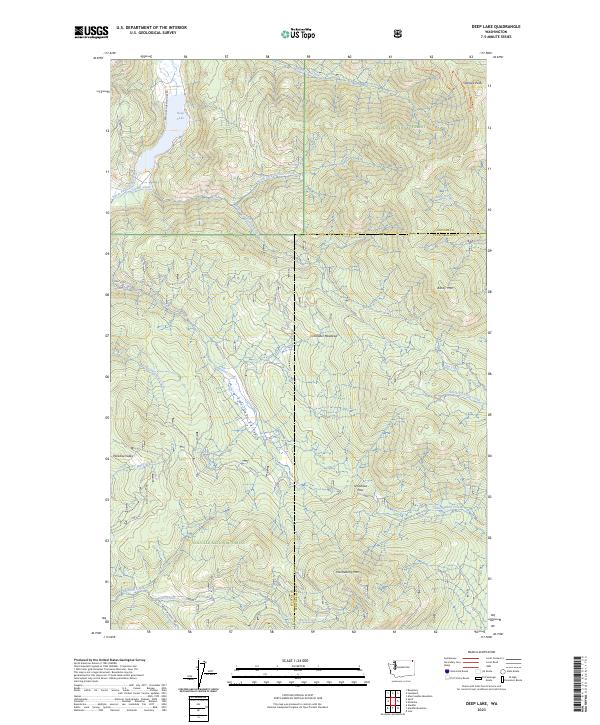 US Topo 7.5-minute map for Deep Lake WA