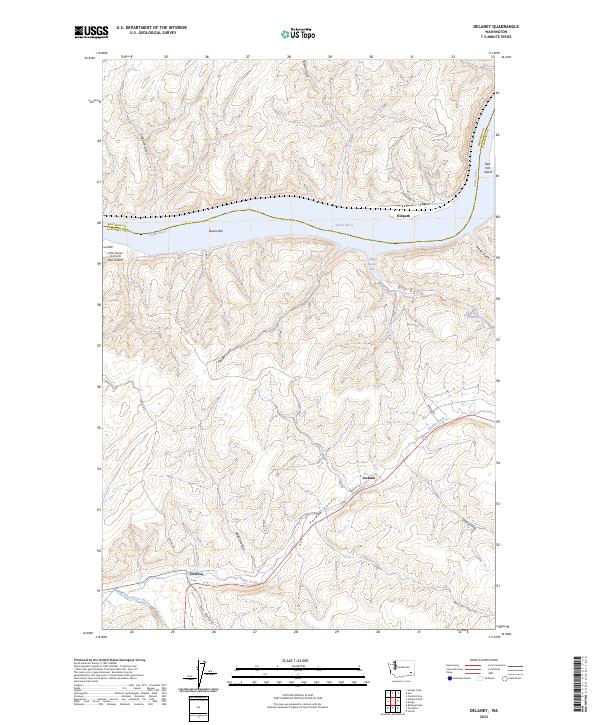 US Topo 7.5-minute map for Delaney WA