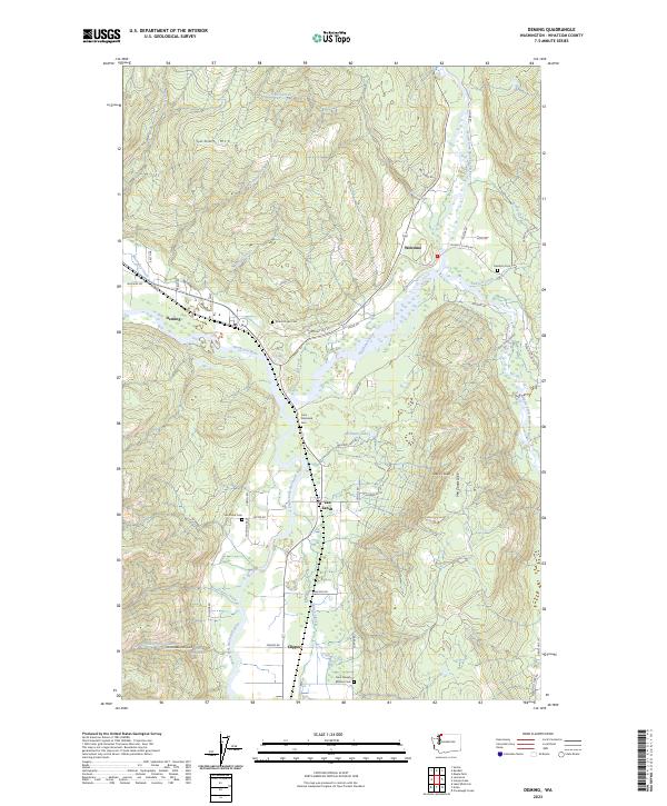 US Topo 7.5-minute map for Deming WA