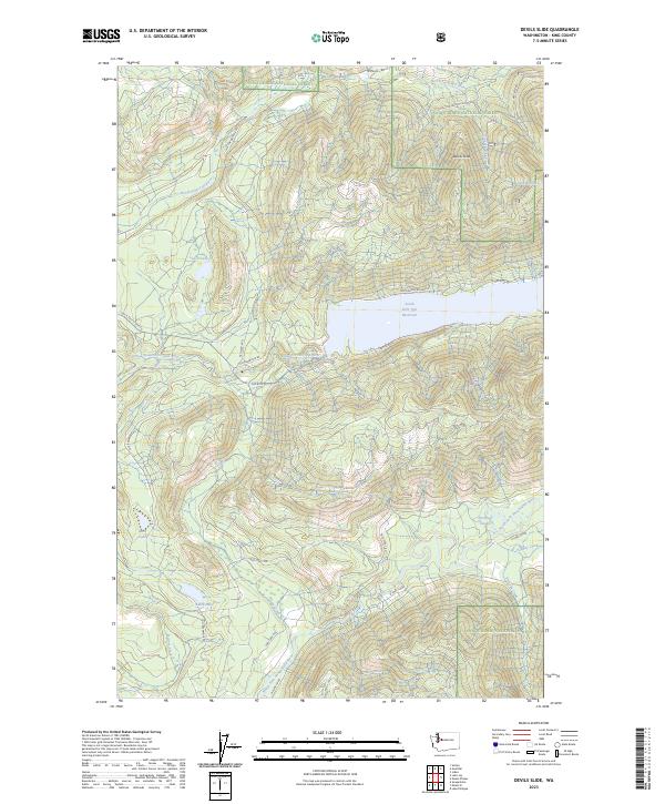 US Topo 7.5-minute map for Devils Slide WA