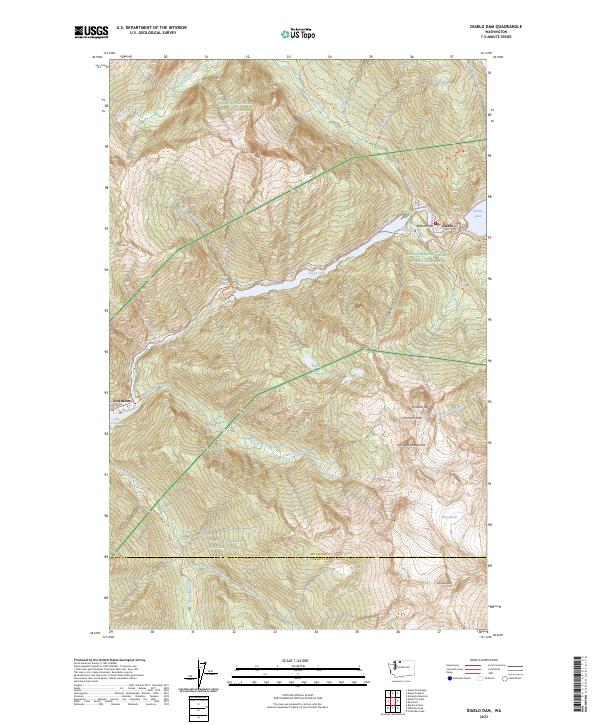 US Topo 7.5-minute map for Diablo Dam WA