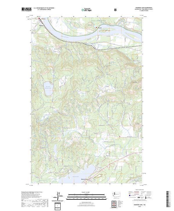 US Topo 7.5-minute map for Diamond Lake WA