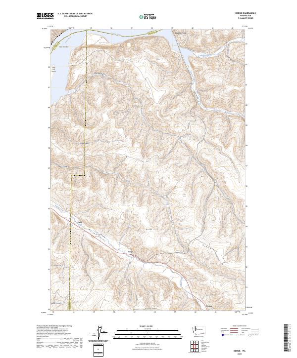 US Topo 7.5-minute map for Dodge WA