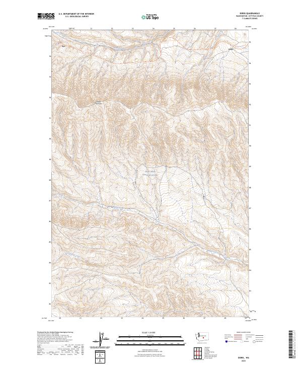 US Topo 7.5-minute map for Doris WA