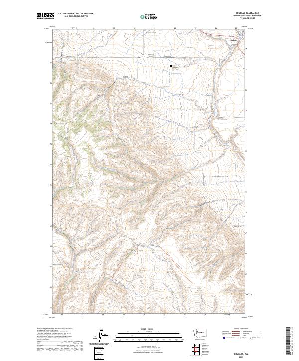 US Topo 7.5-minute map for Douglas WA