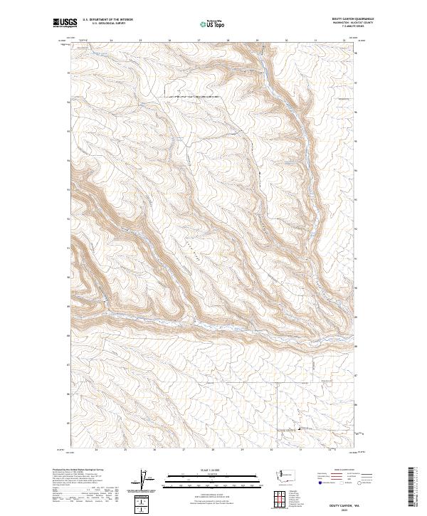 US Topo 7.5-minute map for Douty Canyon WA