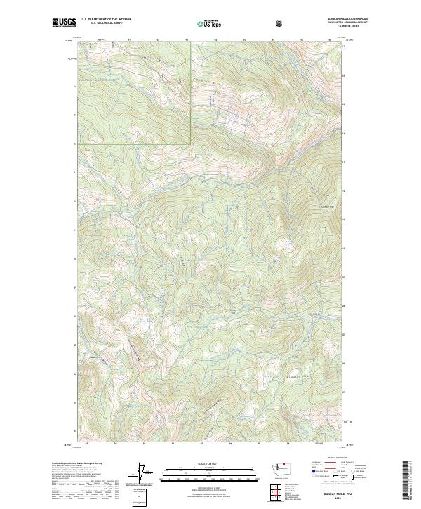 US Topo 7.5-minute map for Duncan Ridge WA