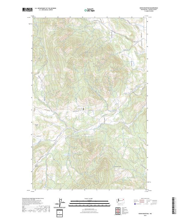 US Topo 7.5-minute map for Dunn Mountain WA