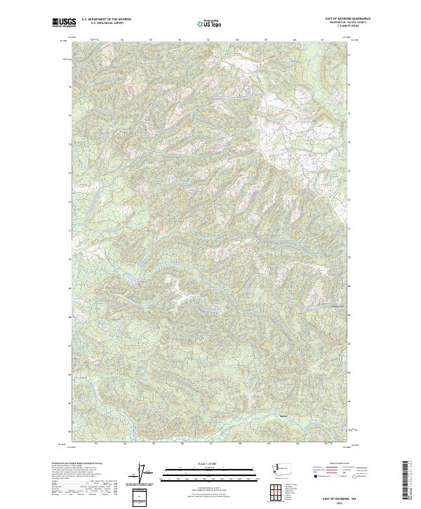 US Topo 7.5-minute map for East of Raymond WA