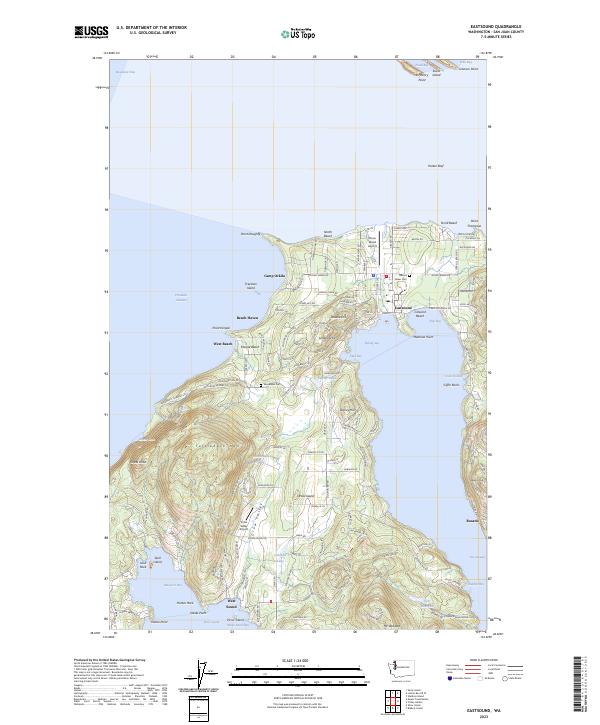 US Topo 7.5-minute map for Eastsound WA