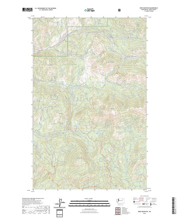 US Topo 7.5-minute map for Edds Mountain WA