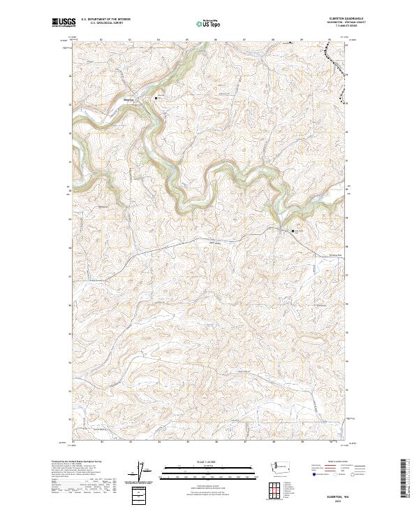 US Topo 7.5-minute map for Elberton WA