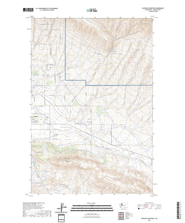 US Topo 7.5-minute map for Elephant Mountain WA